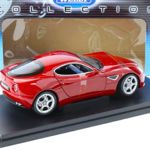 1:18 Welly Alfa Romeo 8C Competizione Coupe red - Image 3