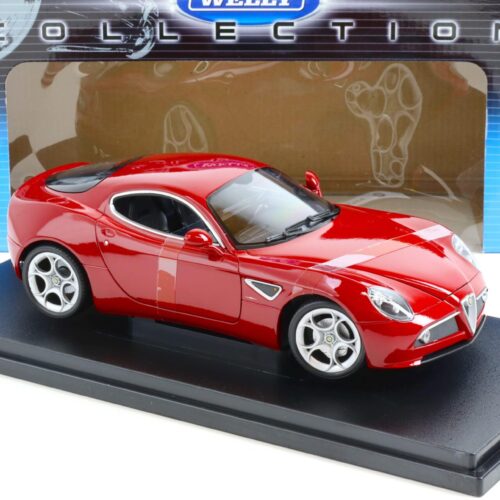 1:18 Welly Alfa Romeo 8C Competizione Coupe red - Image 2