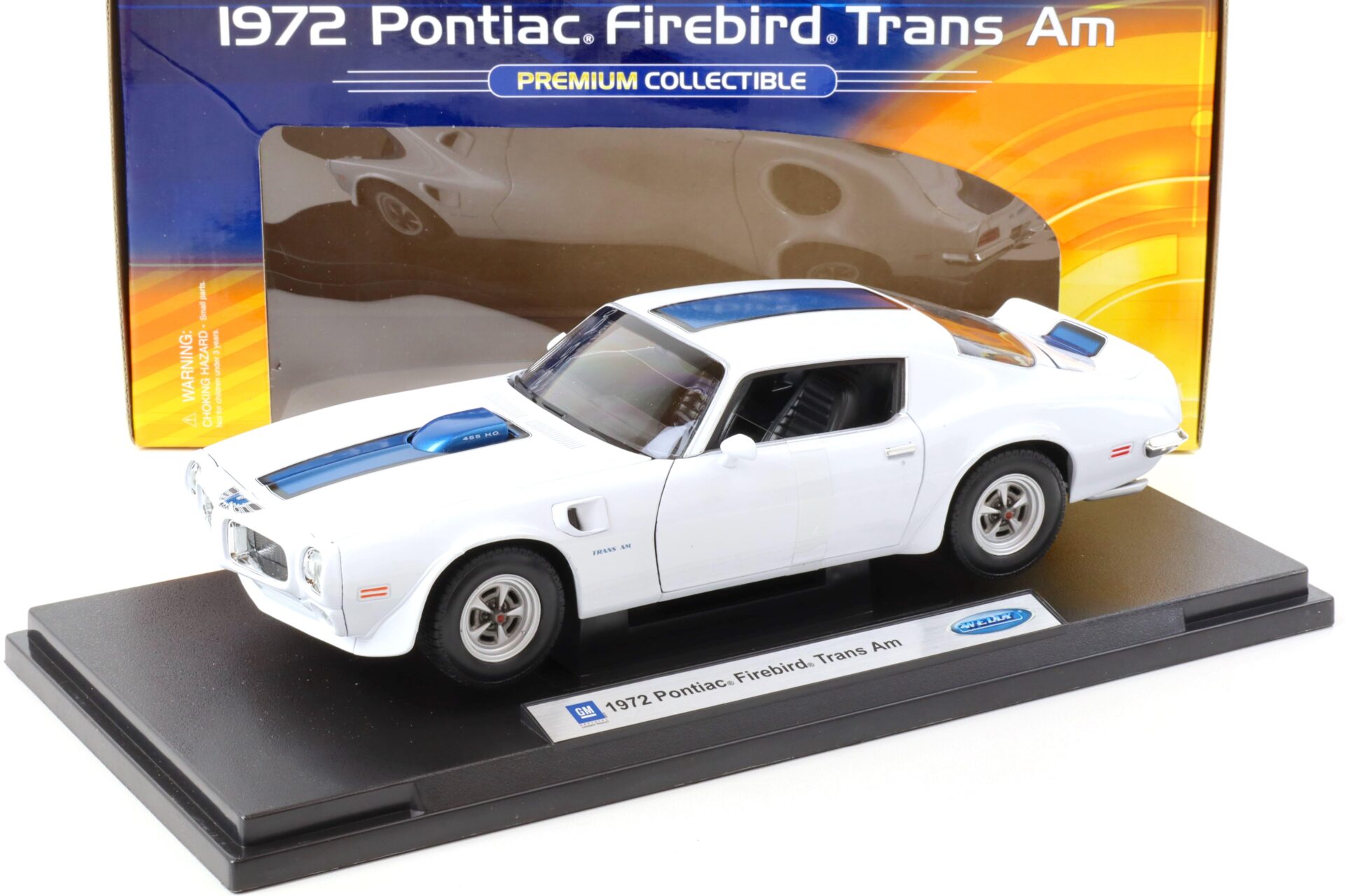 1:18 Welly 1972 Pontiac Firebird Trans Am white/ blue