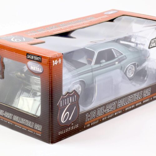 1:18 Highway61 Dodge Challenger RT Coupe 1971 light grey/blue 50471