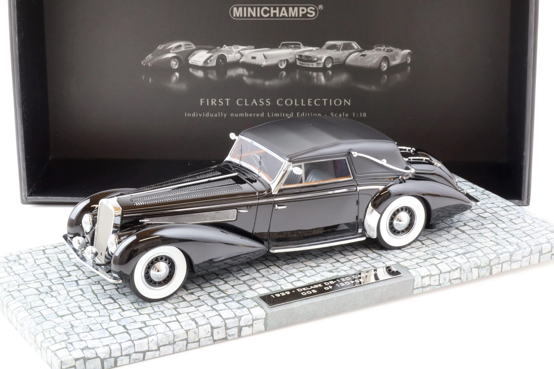 ID 72373 orig.jpg 1:18 Minichamps 1939 Delage D8-120 Cabriolet black - Limited 120 pcs.