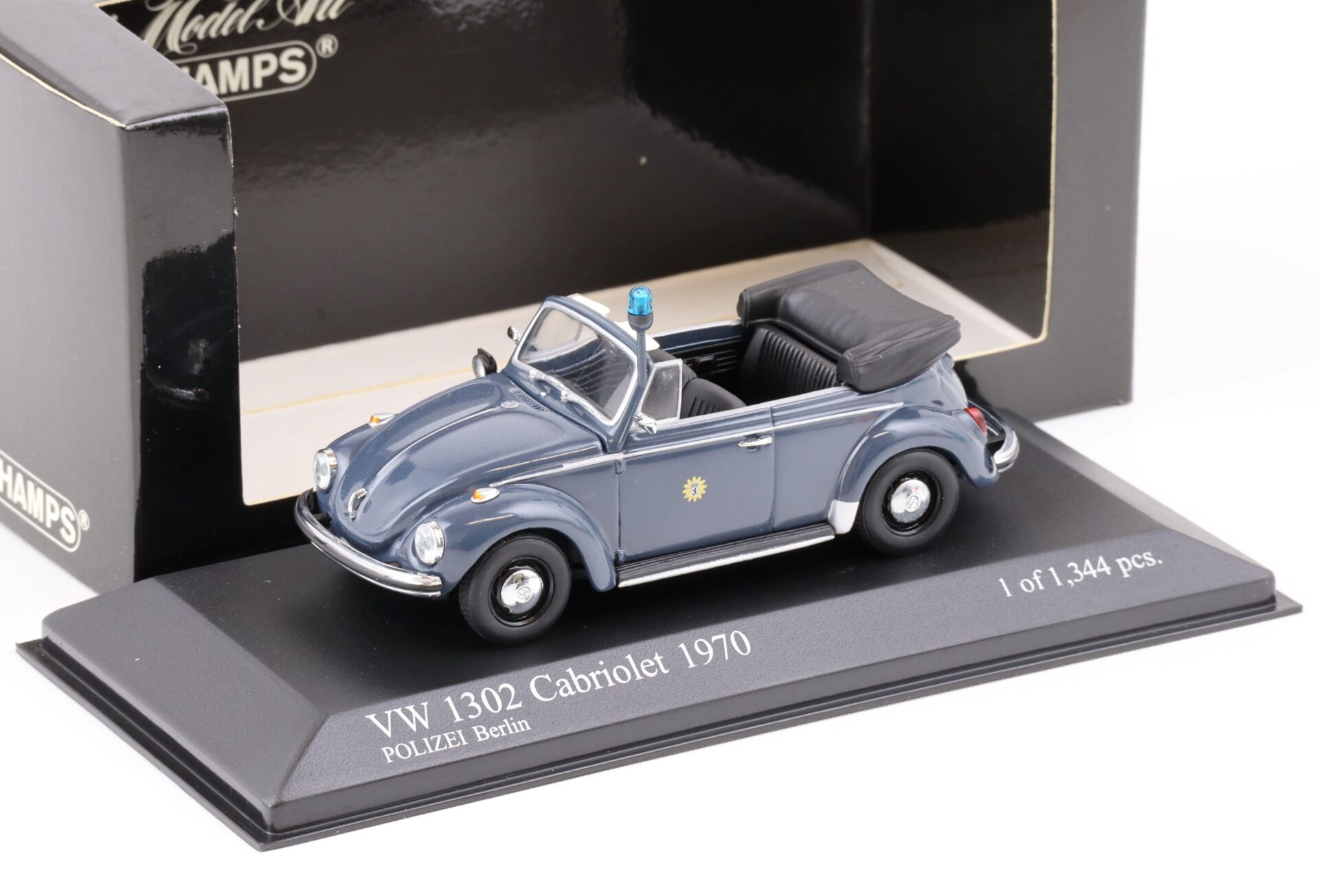 1:43 Minichamps VW 1302 Käfer Cabriolet 1970 Polizei Berlin