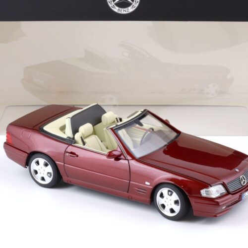 1:18 Norev Mercedes SL 500 R129 Convertible Facelift amber red DEALER VERSION