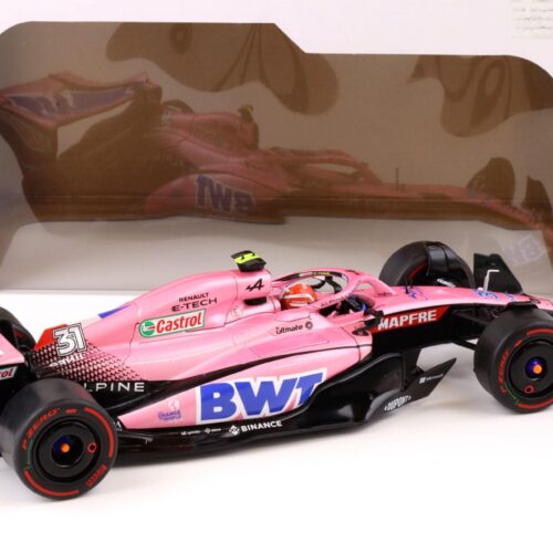 1:18 Solido Alpine A522 F1 Arabia Saoudia GP 2022 E.Ocon BWT pink