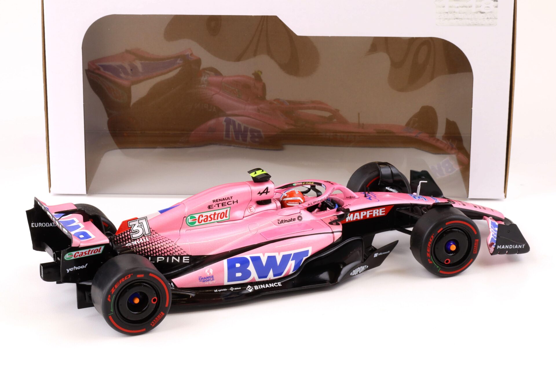 1:18 Solido Alpine A522 F1 Arabia Saoudia GP 2022 E.Ocon BWT pink