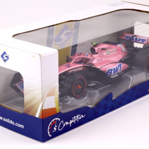 1:18 Solido Alpine A522 F1 Arabia Saoudia GP 2022 E.Ocon BWT pink