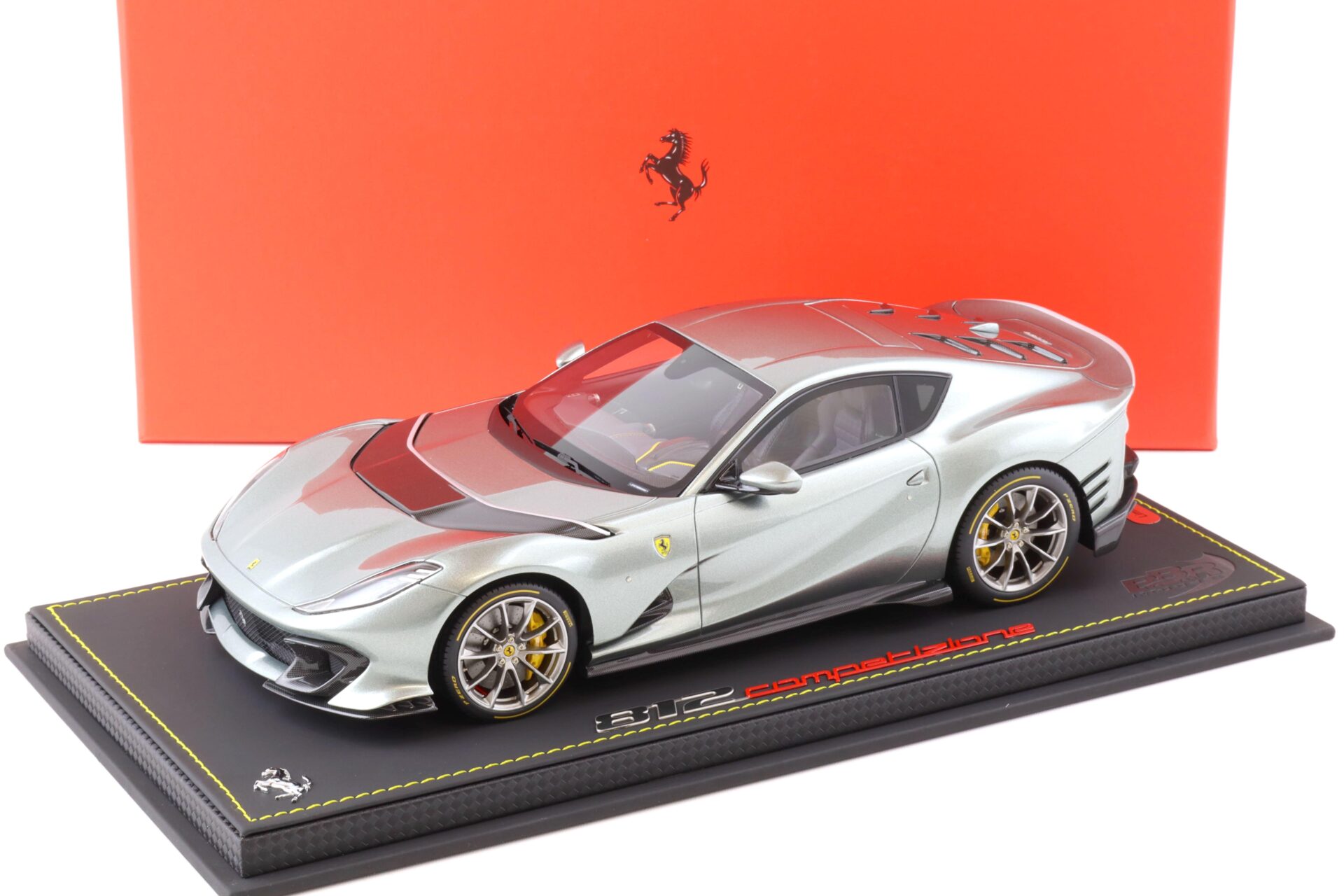 ID 73877 orig.jpg 1:18 BBR Ferrari 812 Competizione 2021 Grigio Coburn Arg. Nurburgring horiz.stripe - Limited 110 pcs.