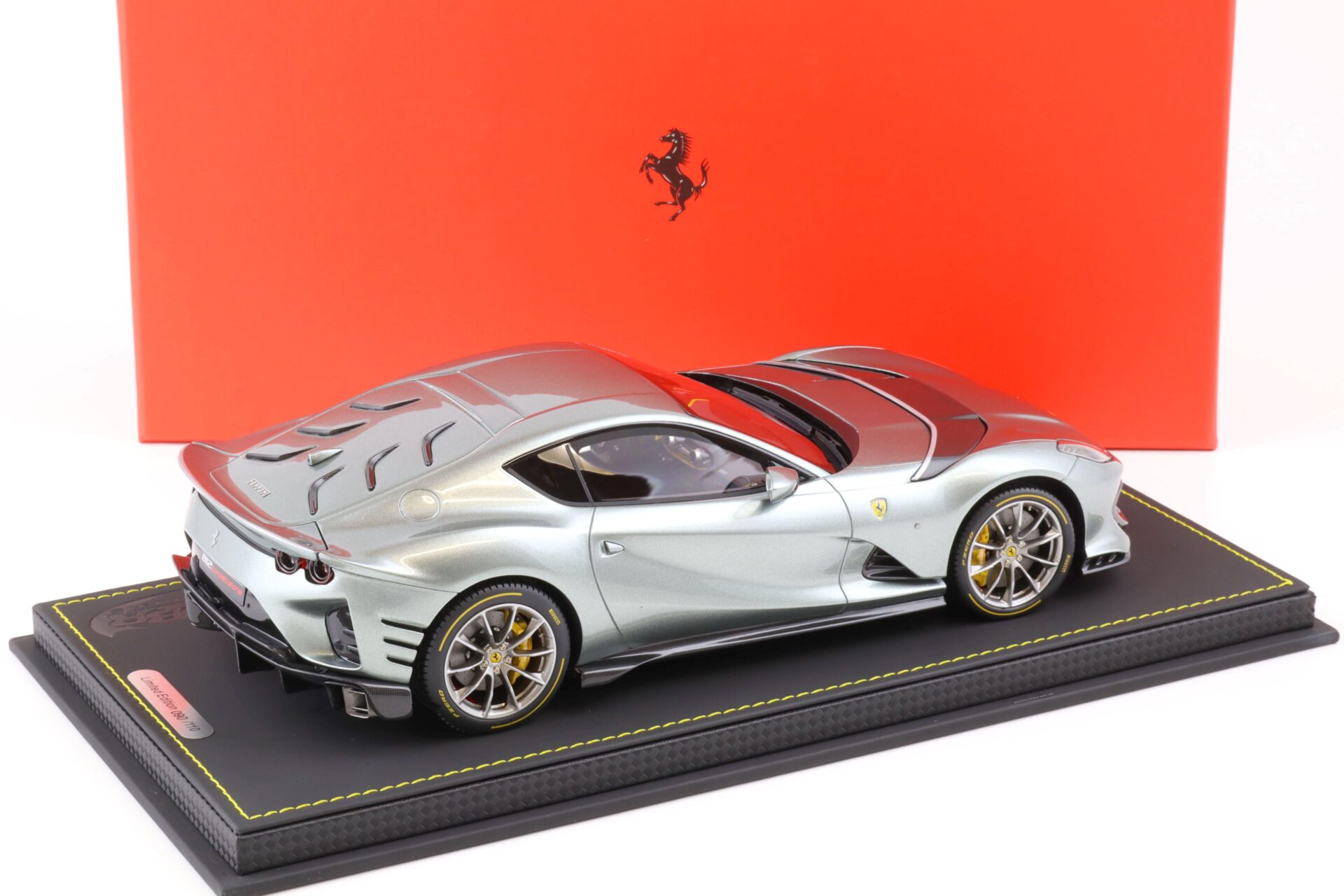 1:18 BBR Ferrari 812 Competizione 2021 Grigio Coburn Arg. Nurburgring horiz.stripe - Limited 110 pcs.