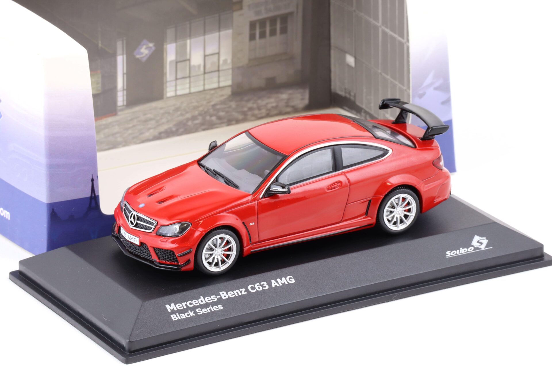 1:43 Solido Mercedes C63 AMG Black Series Coupe red