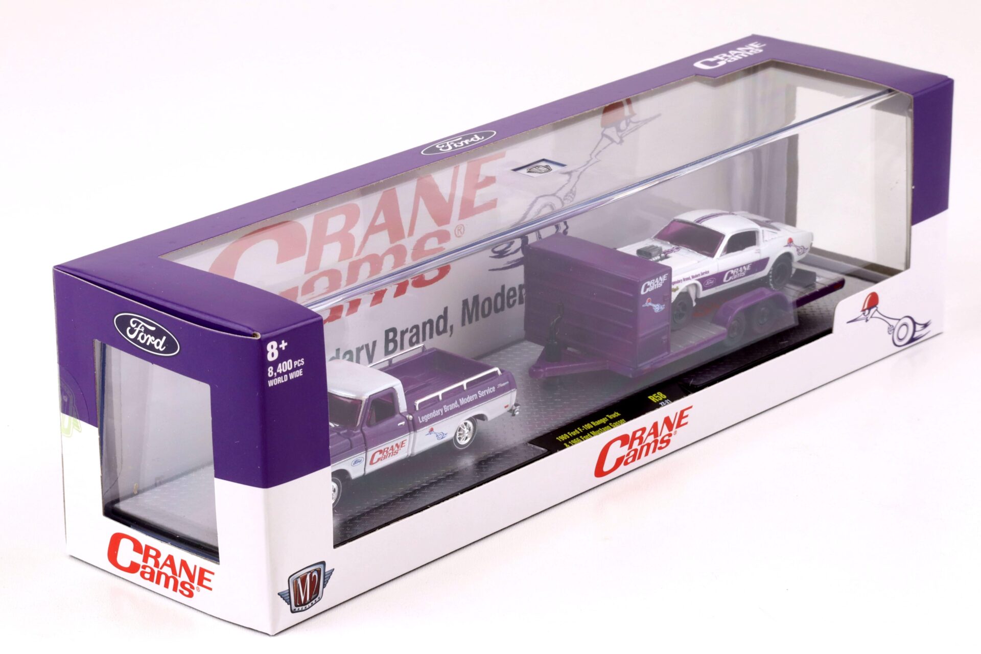 1:64 M2 Machines 1969 Ford F-100 Ranger Truck & 1966 Ford Mustang Gasser CRAME CAMS