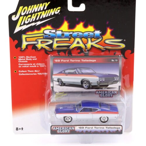 1:64 Johnny Lightning Street Freaks 50301B American Glory 1969 Ford Torino Talladega