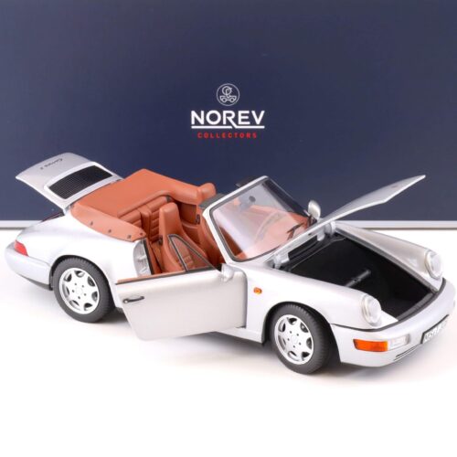 1:18 Norev Porsche 911 (964) Carrera 2 Cabriolet 1990 silver 187330