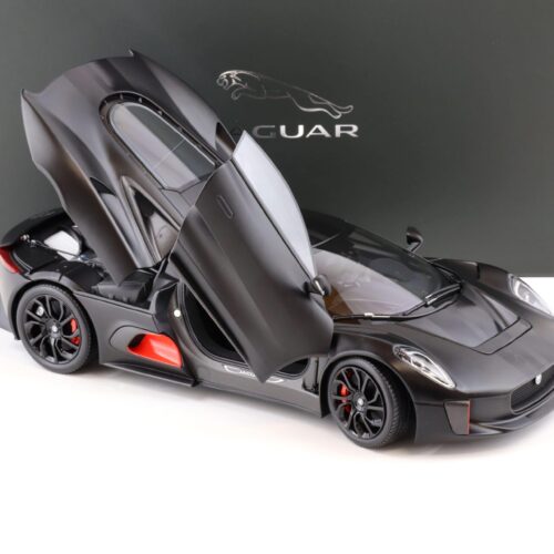 1:18 Almost Real Jaguar C-X75 satin black matt with gloss black stripes 810605