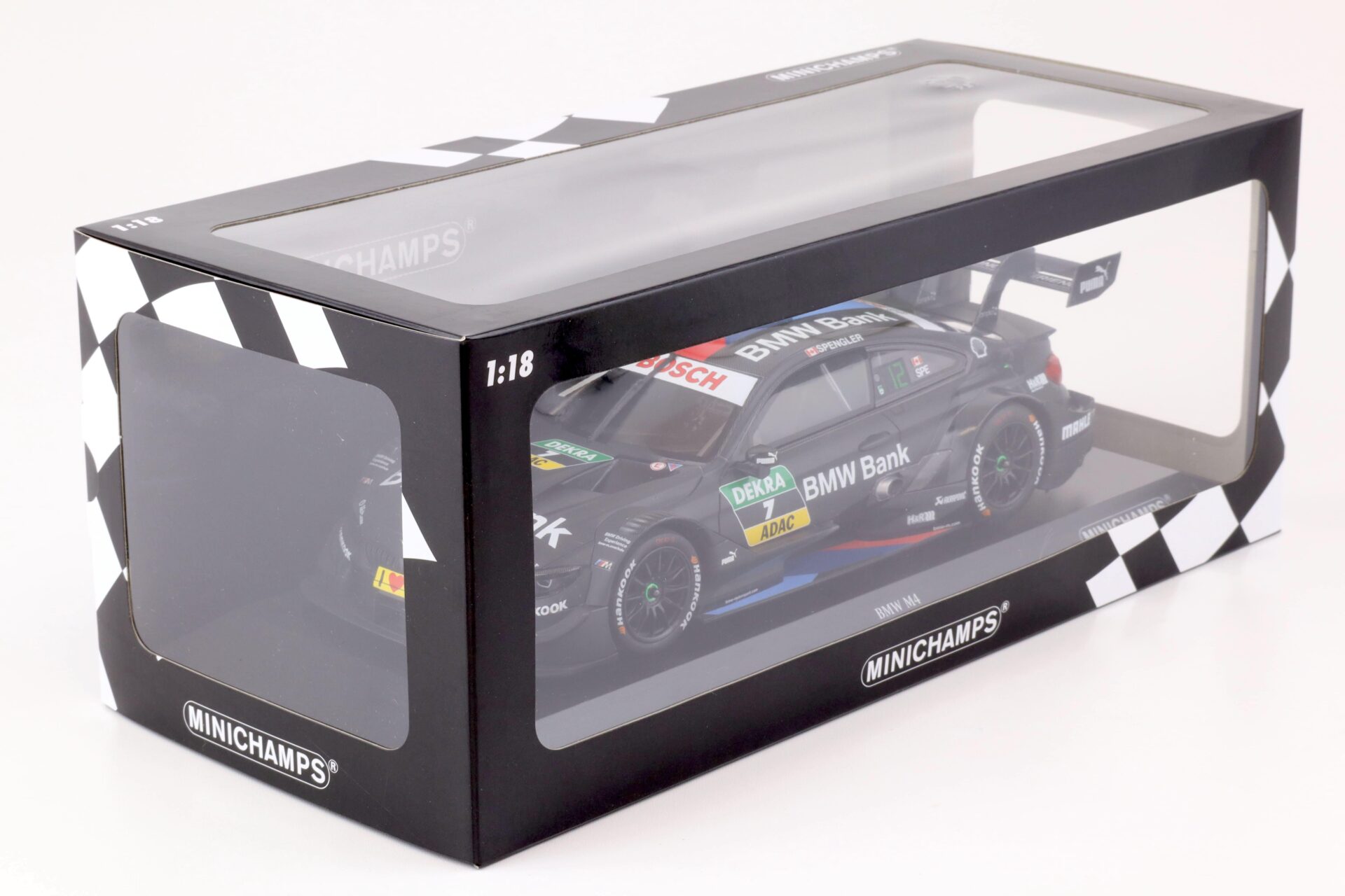 1:18 Minichamps BMW M4 DTM 2018 Team RBM #7 Bruno Spengler