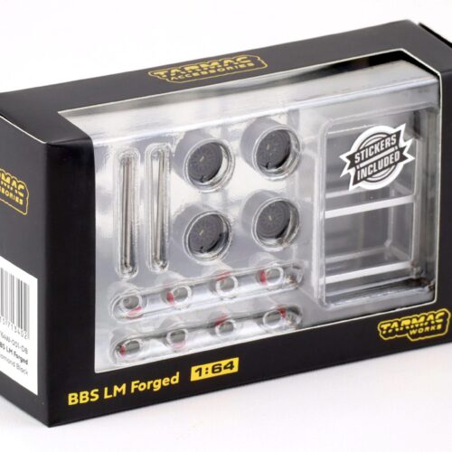 1:64 Tarmac Works Wheel & Tire Set BBS LM Forged diamond black