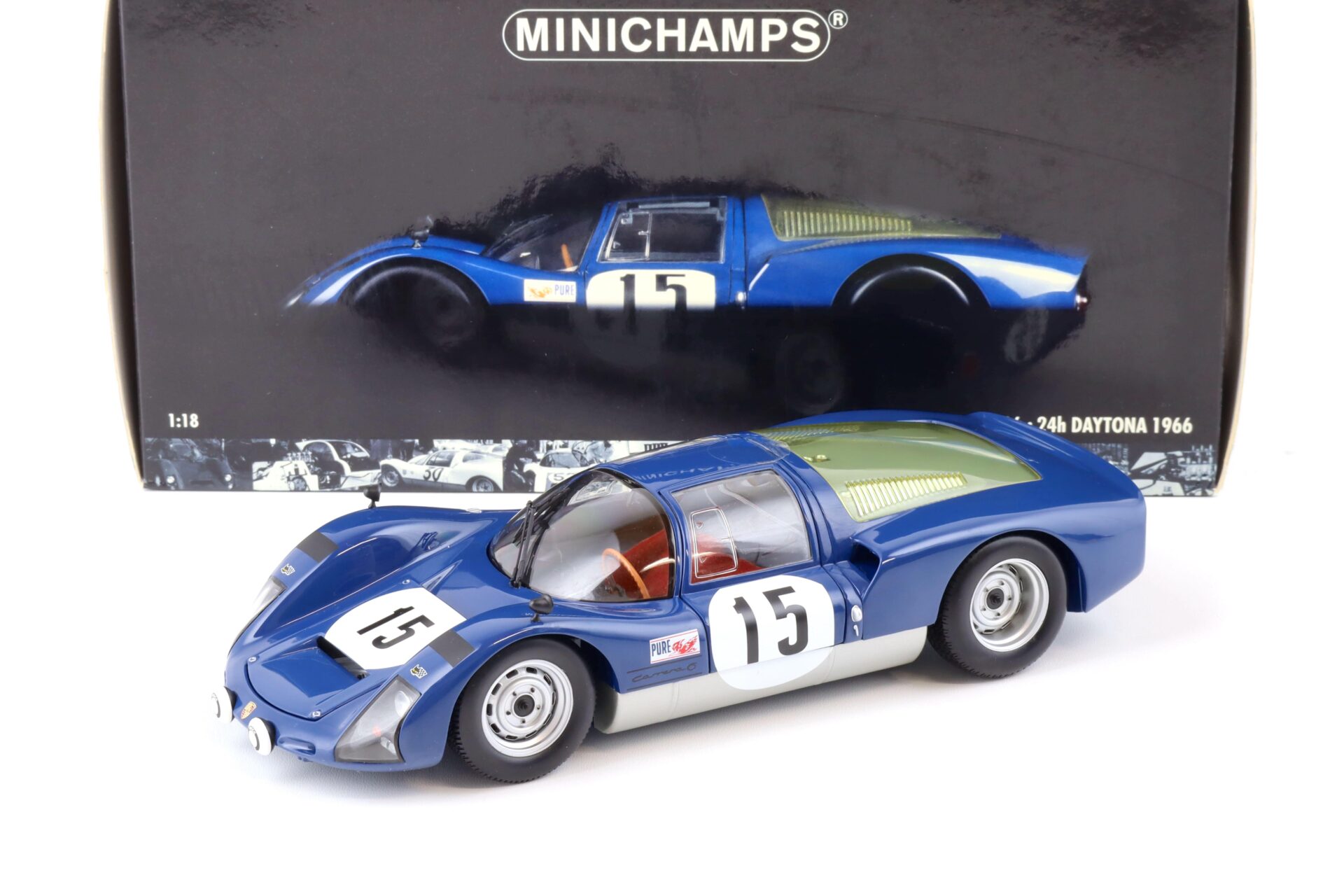 1:18 Minichamps Porsche 906 #15 Hermann/ Linge 24h Daytona 1966