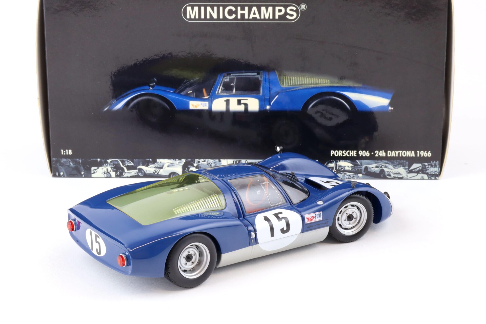 1:18 Minichamps Porsche 906 #15 Hermann/ Linge 24h Daytona 1966