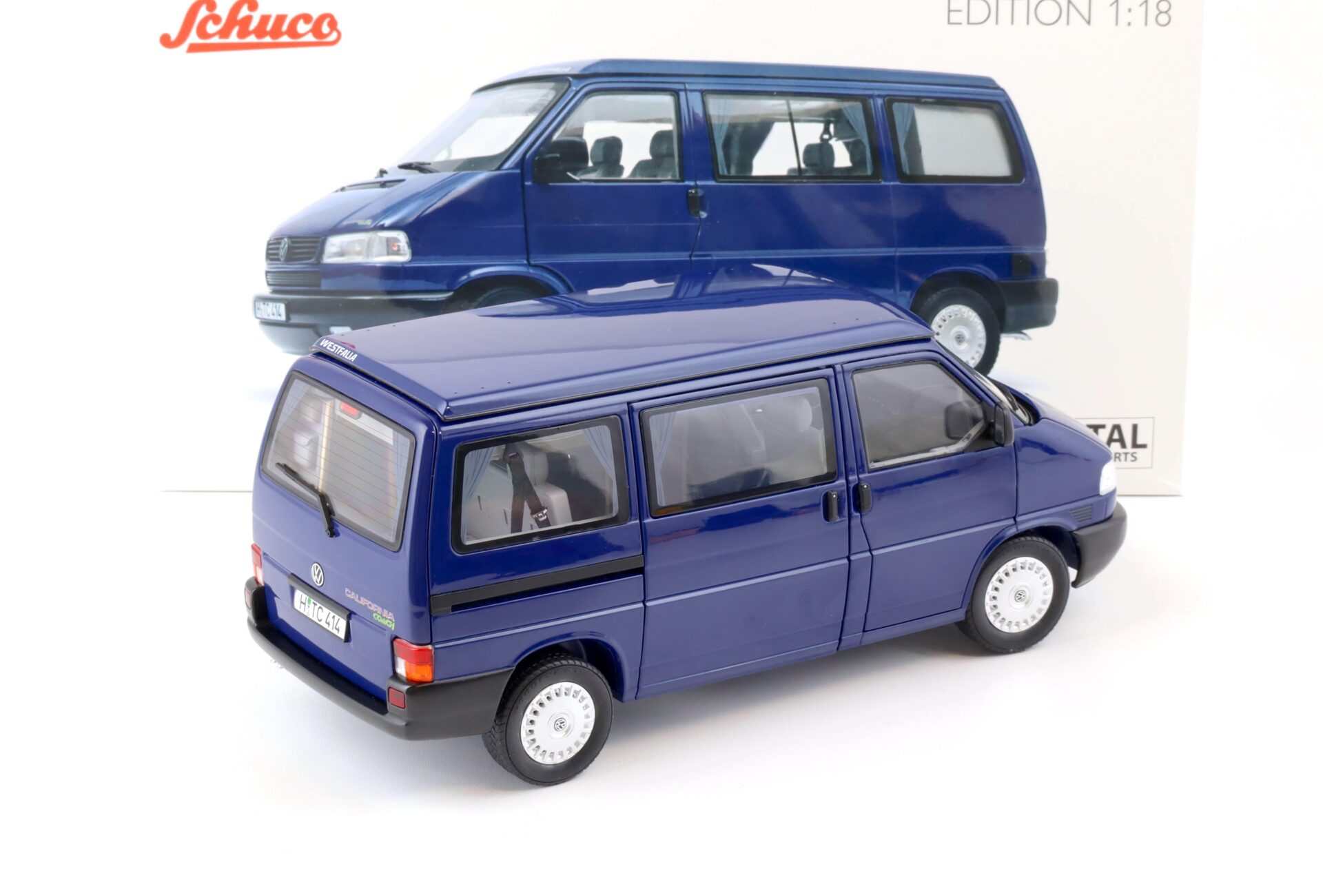 1:18 Schuco VW T4b California Coach Westfalia Camper Bus Indien blue 450042100