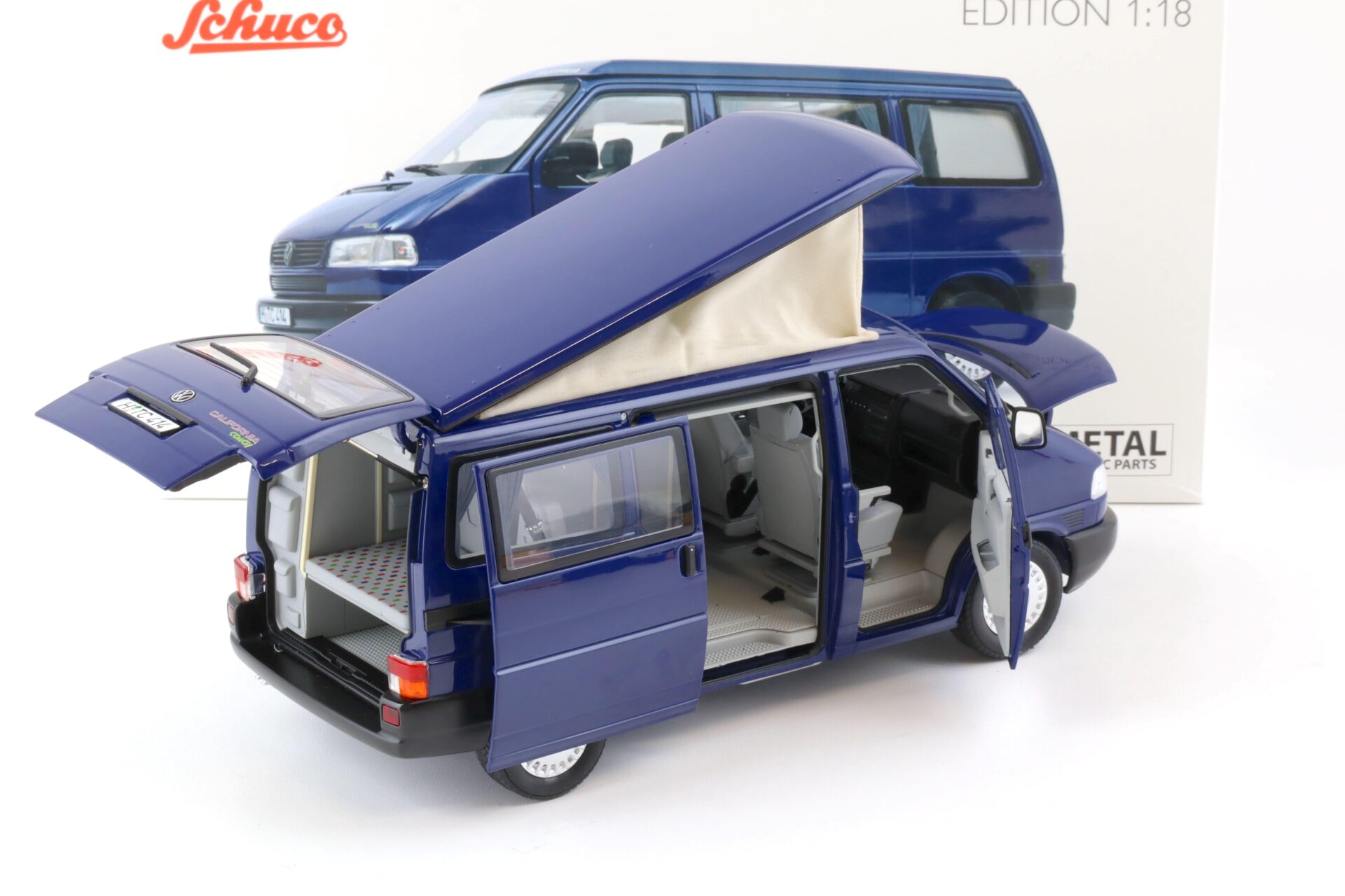 1:18 Schuco VW T4b California Coach Westfalia Camper Bus Indien blue 450042100
