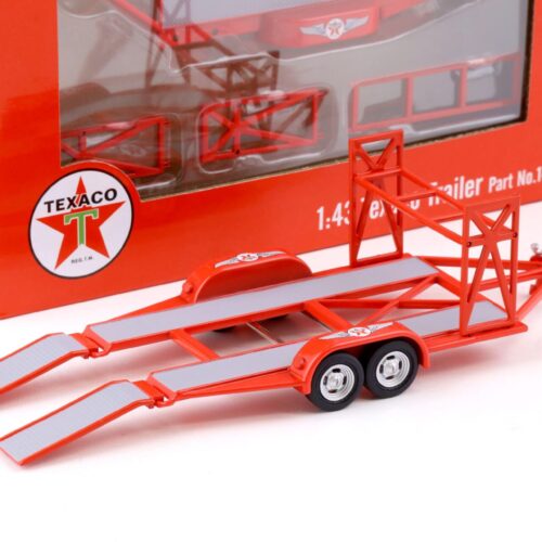 1:43 GMP Tandem Car Trailer Anhänger TEXACO red Diorama Zubehör