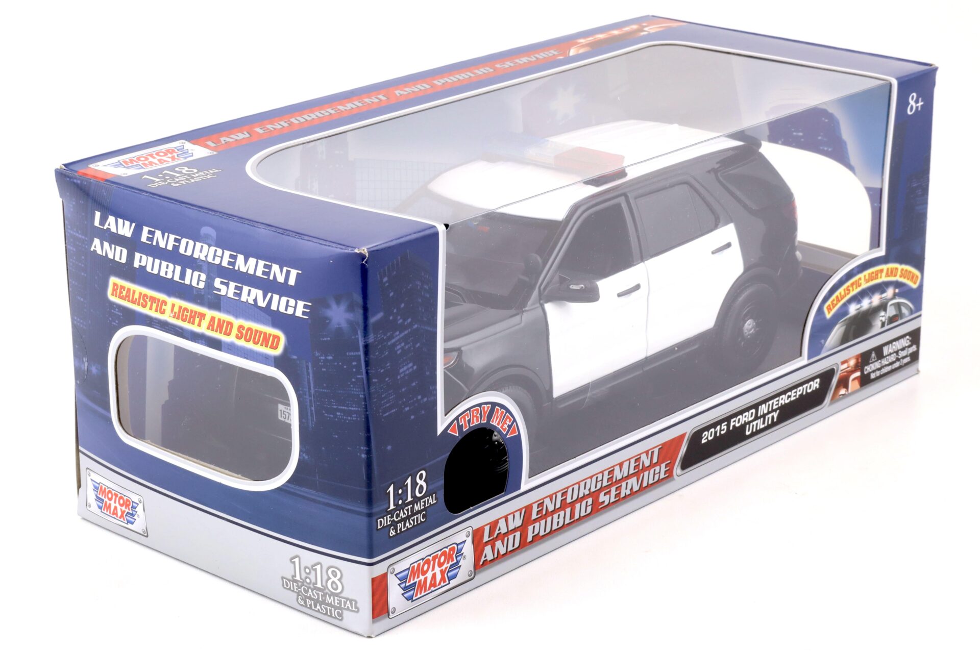 1:18 Motor Max 2015 Ford Intercopter Utility Law Enforcement white/ black