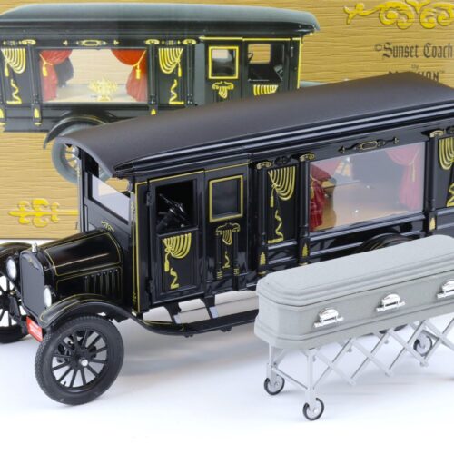 1:18 Precision Miniatures Sunset Coach 1921 Ford Model T Hearse black