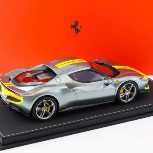 1:18 BBR Ferrari 296 Assetto Fiorano Grigio Coburn with display - Limited 300 pcs.