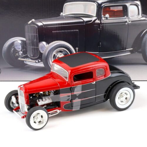 1:18 ACME 1932 Ford Five-Window Hot Rod Release No.1 TOMS GARAGE red/ black A1805005TG
