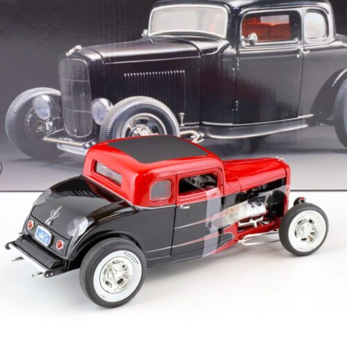 1:18 ACME 1932 Ford Five-Window Hot Rod Release No.1 TOMS GARAGE red/ black A1805005TG