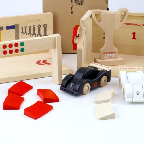Original Porsche Drivers Selection Race Track Starter Set Holzspielzeug Rennbahn