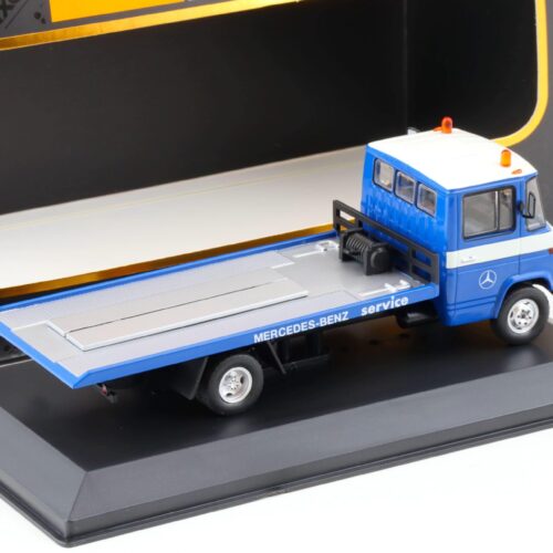 1:43 IXO Mercedes L608 D Pritsche Abschleppen Mercedes Service blue 1980
