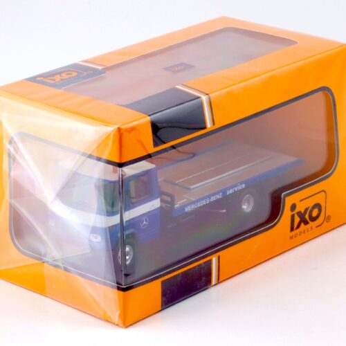 1:43 IXO Mercedes L608 D Pritsche Abschleppen Mercedes Service blue 1980