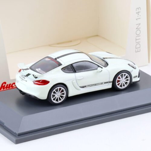 1:43 Schuco Porsche Cayman GT4 Coupe white/ black stripes
