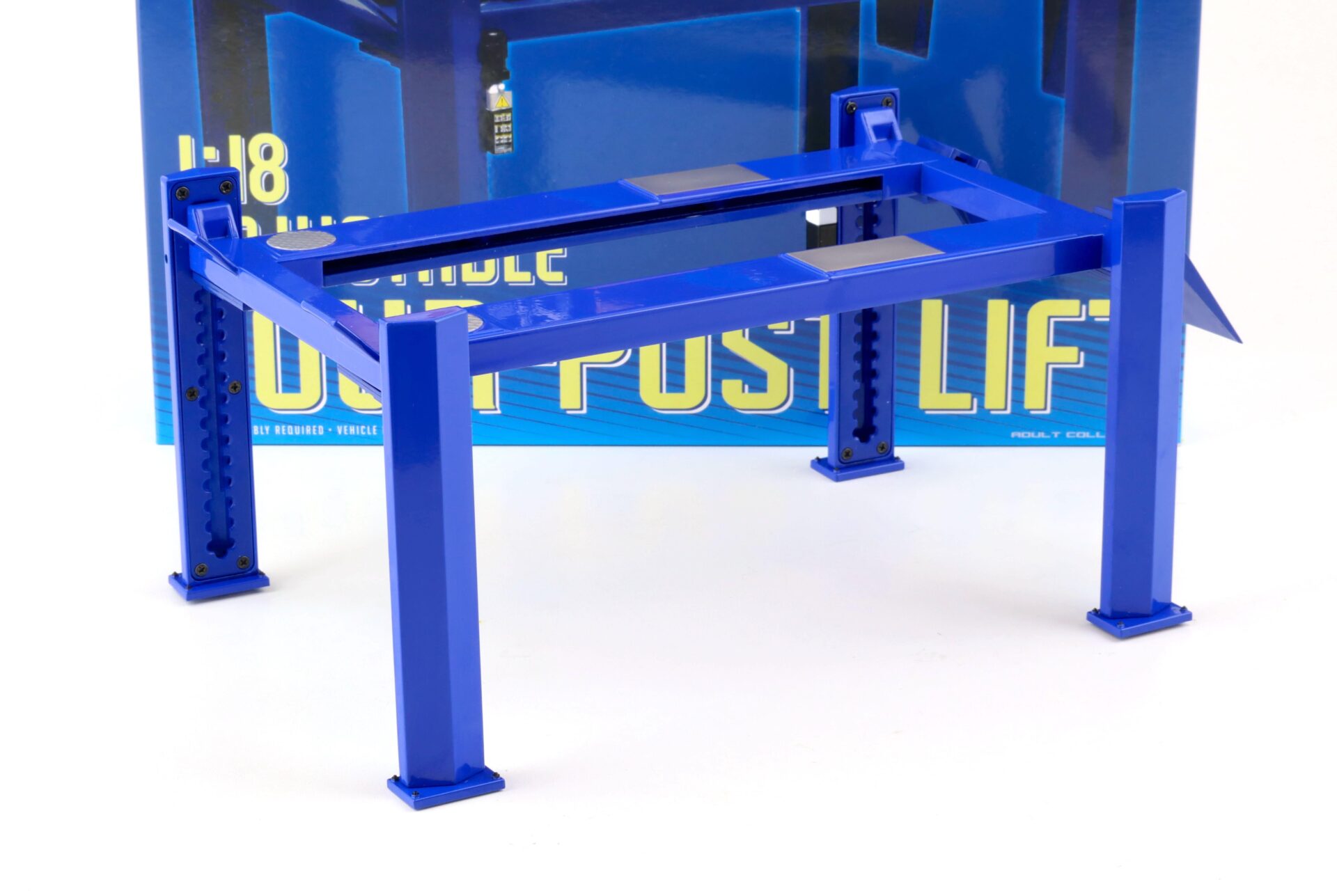 1:18 Greenlight Adjustable FOUR-POST Lift Hebebühne Zubehör blue