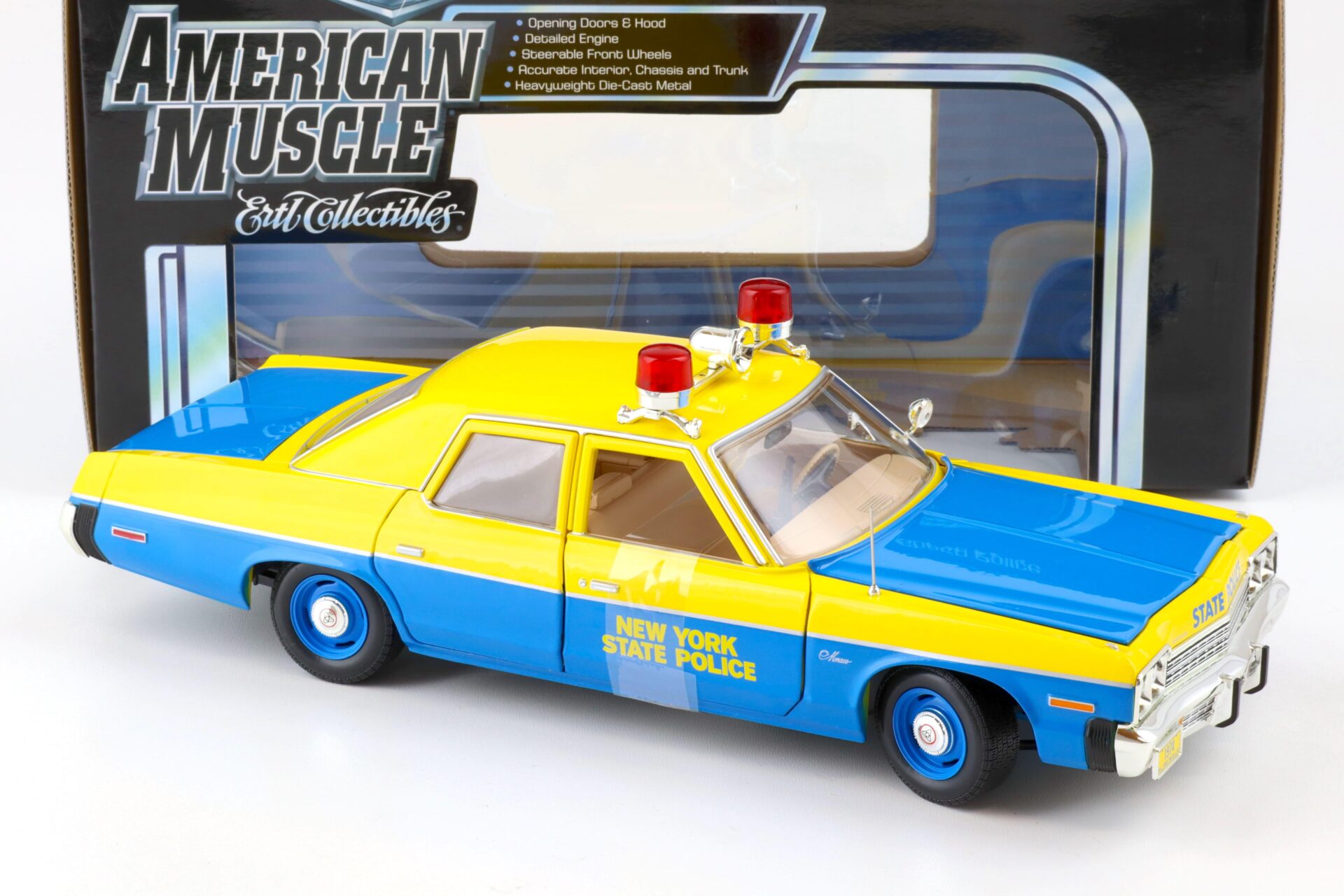 1:18 ERTL Elite Edition 1974 Dodge Monaco New York State Police yellow/ blue