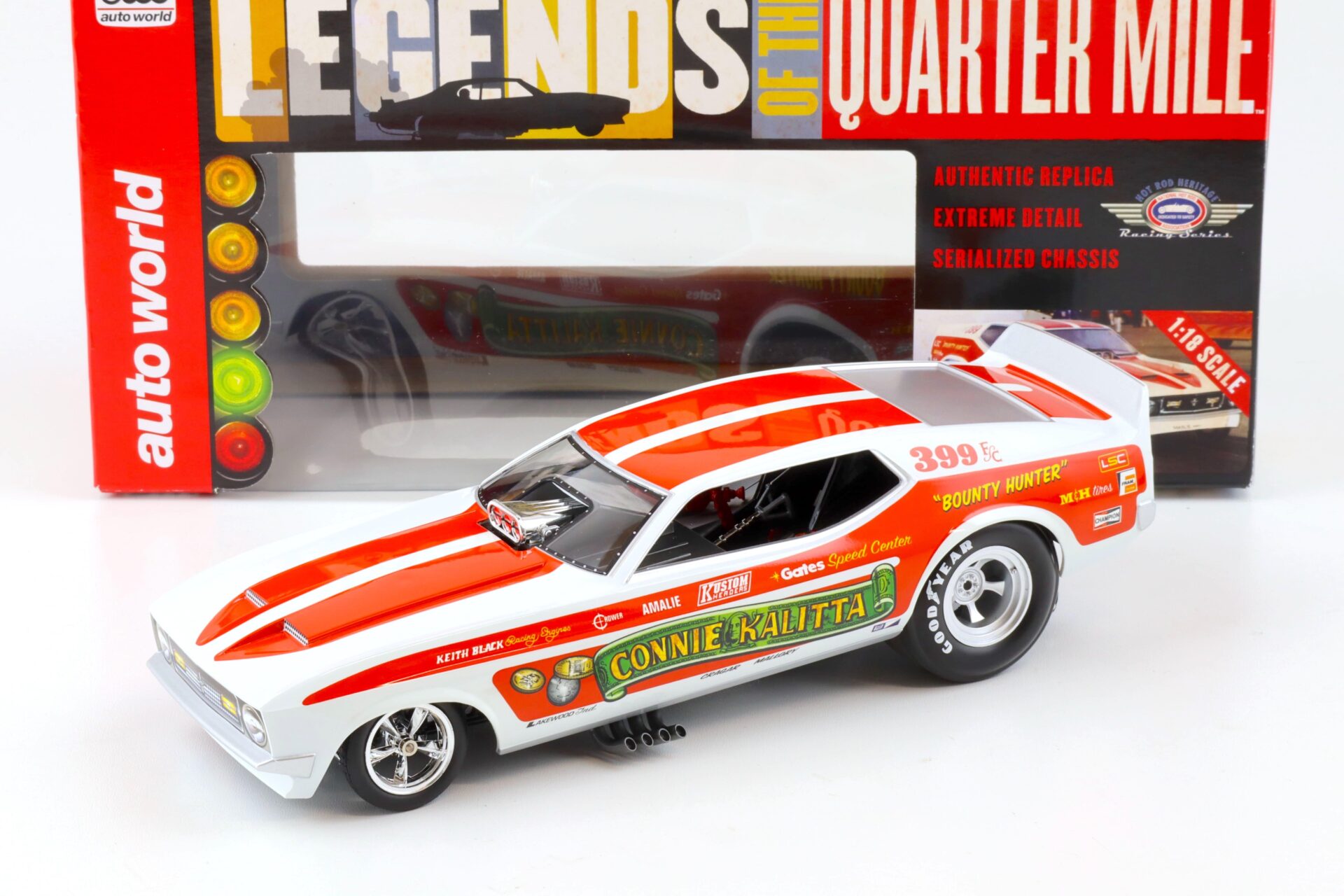 ID 79846 orig.jpg 1:18 Auto World 1972 Ford Mustang NHRA Funny Car Connie Kalitta 399 F/C red/ white