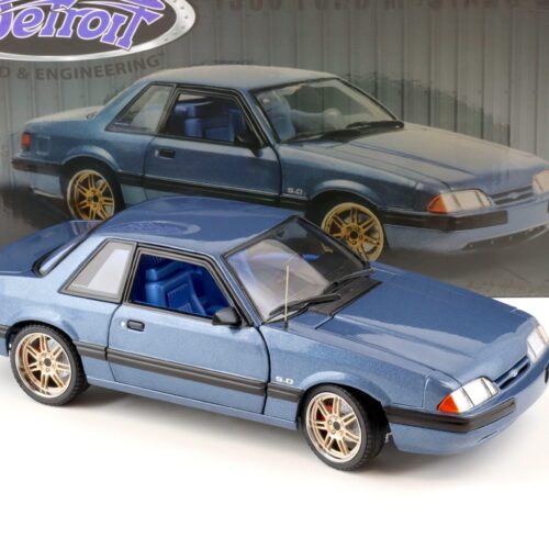 1:18 GMP 1989 Ford Mustang 5.0 LX Coupe Medium Shadow blue DETROIT Speed Inc.