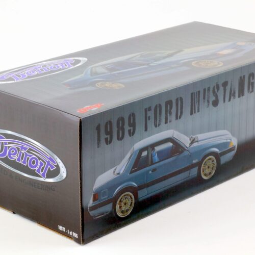 1:18 GMP 1989 Ford Mustang 5.0 LX Coupe Medium Shadow blue DETROIT Speed Inc.