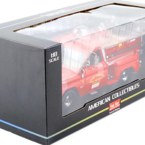 1:18 Sun Star 1965 Chevrolet C-20 Fire Truck Upper Lancaster red