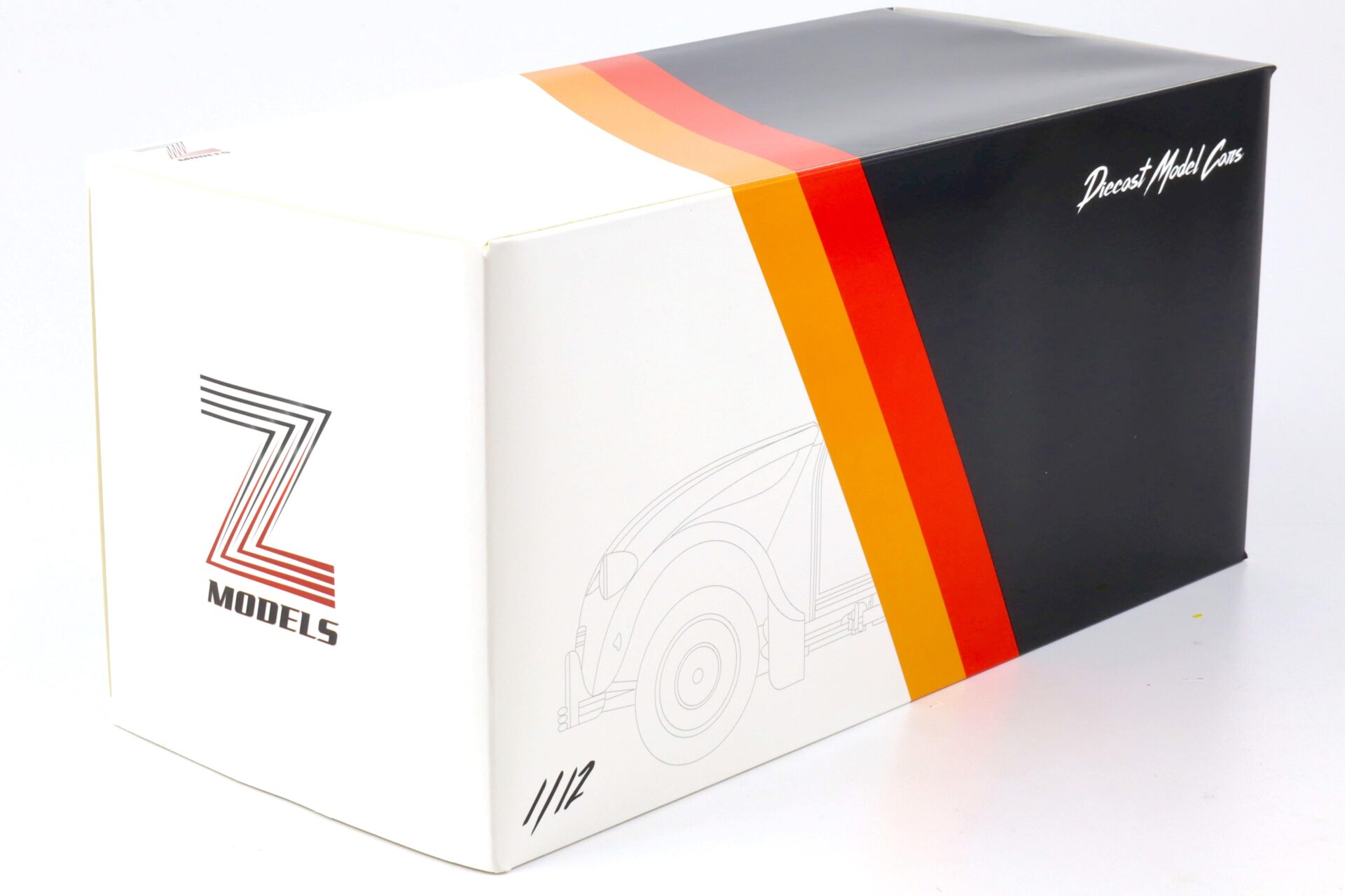 1:12 Z-Models Citroen 2CV Ente Charleston dark red/ black Diecast