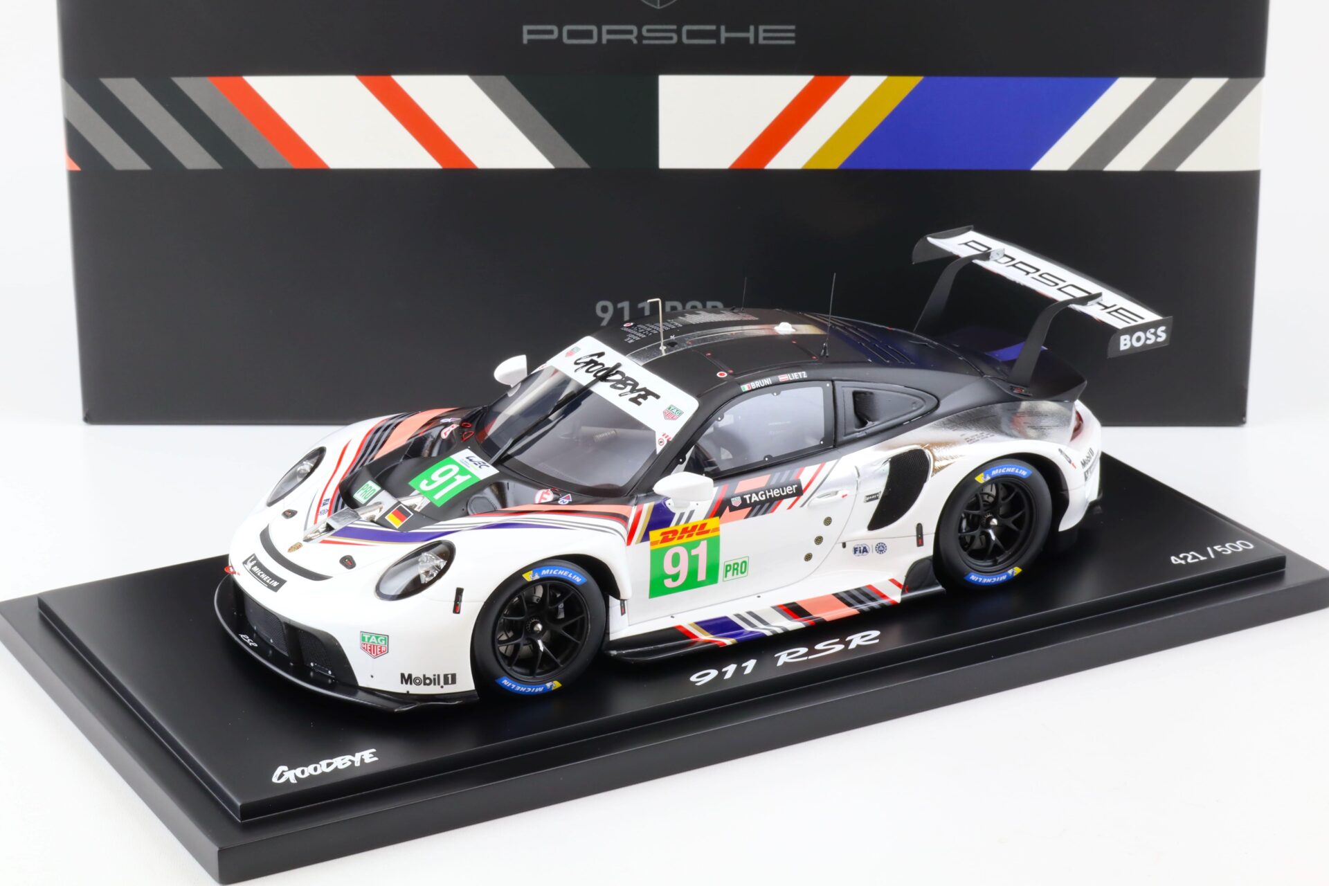 1:18 Spark Porsche 911 (991) RSR #91 WEC Finale 2022 Last Race Goodbye WAP DEALER