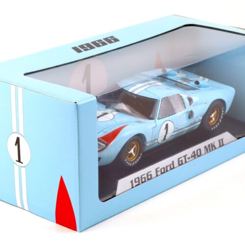 1:18 Shelby Collectibles 1966 Ford GT40 MKII 24h Le Mans 1966 Miles/ Hulme #1