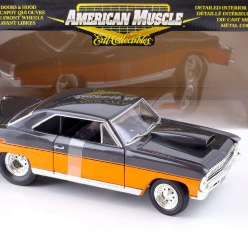 1:18 ERTL 1966 Chevrolet Nova PRO STOCK Coupe grey metallic/ orange