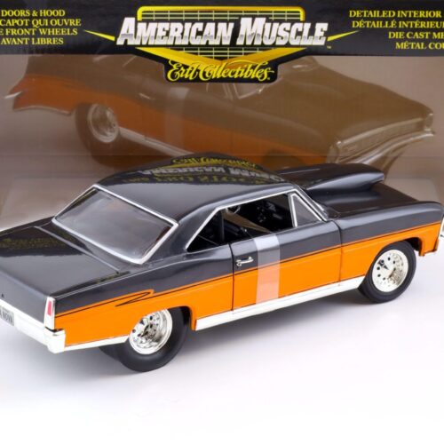 1:18 ERTL 1966 Chevrolet Nova PRO STOCK Coupe grey metallic/ orange