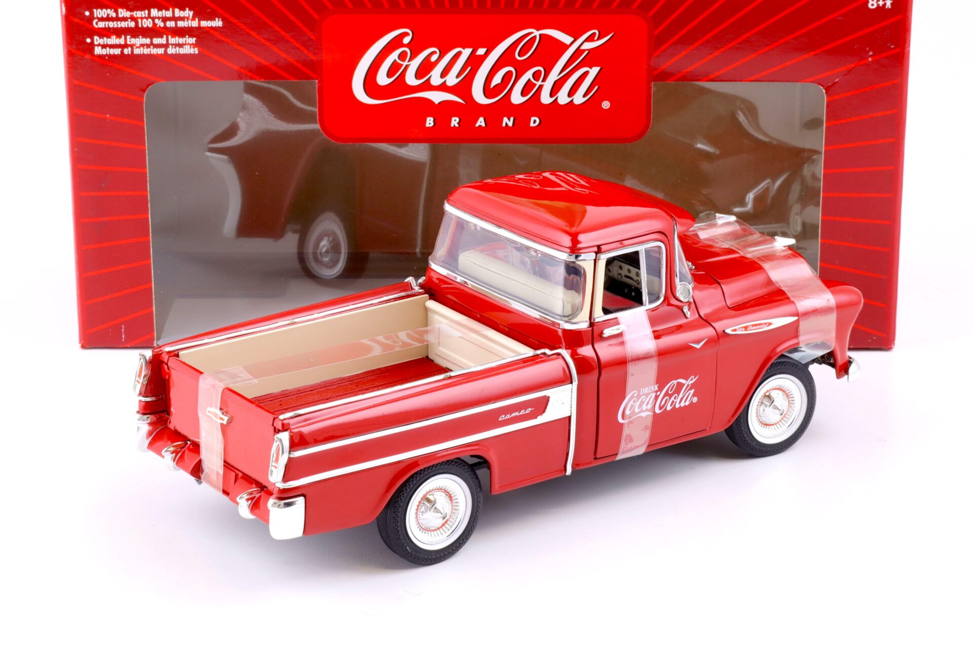 1:18 Johnny Lightning 1957 Chevrolet Chevy Camaro Pickup COCA COLA red