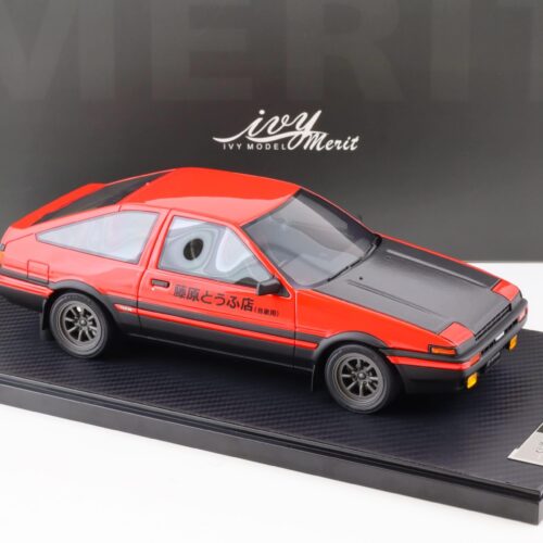 1:18 Ivy Model Merit Toyota Trueno GT-APEX AE86 red with Carbon hood - Limited 99 pcs.