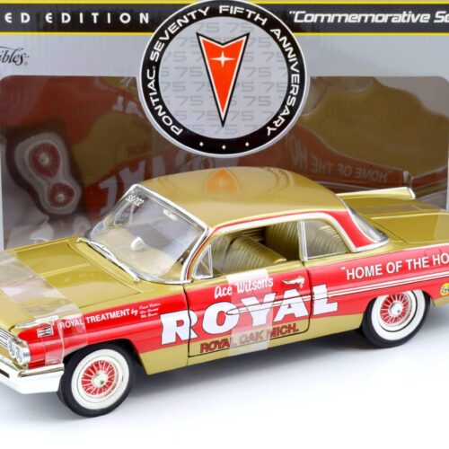 1:18 ERTL 1962 Pontiac Catalina Jim Wangers Royal Pontiac gold/ red