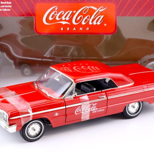 1:18 Johnny Lightning 1964 Chevrolet Impala COCA COLA red