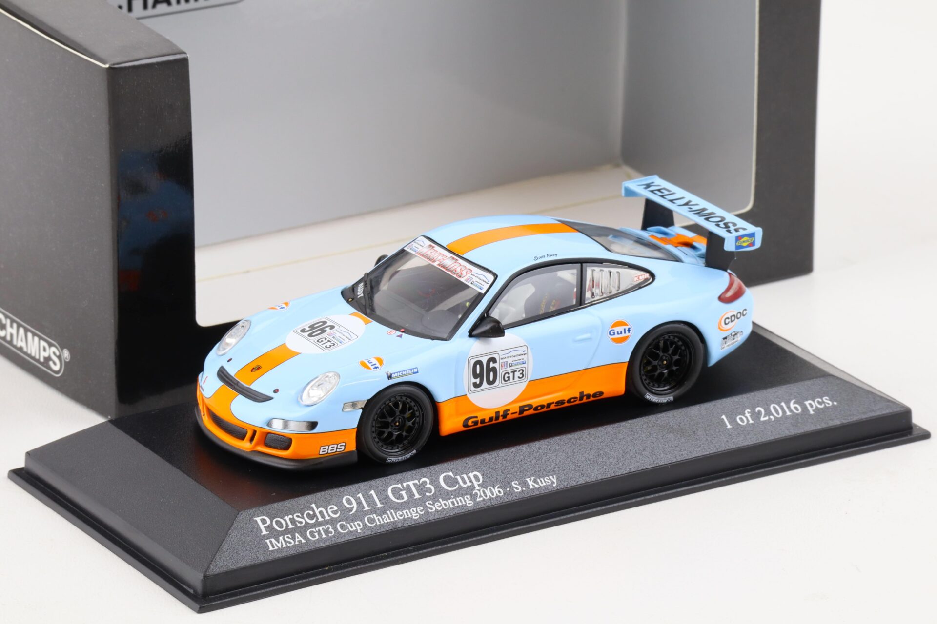 ID 83105 orig.jpg 1:43 Minichamps Porsche 911 (997) GT3 CUP Sebring 2006 Scott Kuss GULF #96