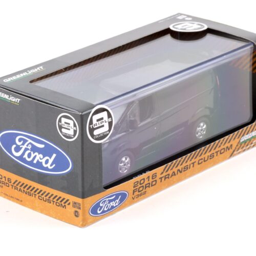 1:43 Greenlight 2016 Ford Transit Custom V362 VAN Kasten shadow black
